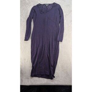 Bold Elements Cut To Curve Bodycon Dress Womens Large Long Sleeve Purple Casual